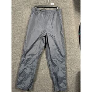 LL Bean Pants Mens Medium Gray Waterproof Nylon Ripstop Rain Outdoor Hiking